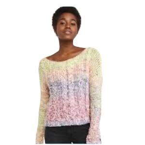 Abercrombie & Fitch Rainbow Oversized Sweater Y2K Size XS